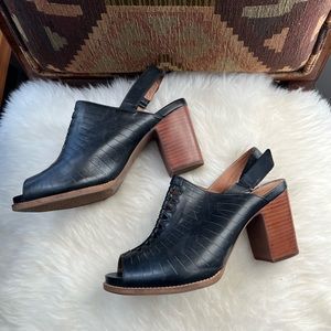 Clarks Leather Heel Sandal 10M